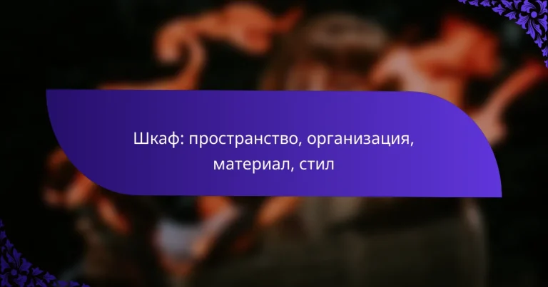 Шкаф: пространство, организация, материал, стил