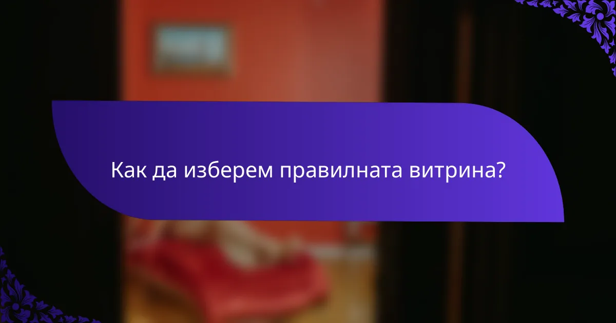 Как да изберем правилната витрина?
