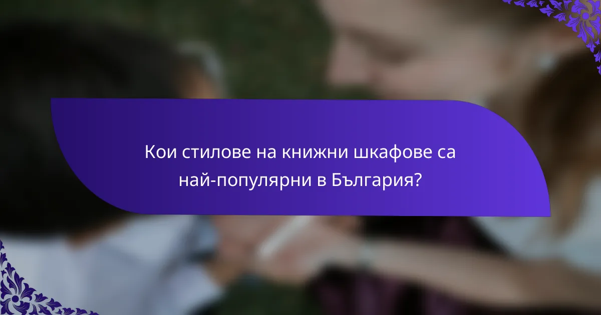 Кои стилове на книжни шкафове са най-популярни в България?